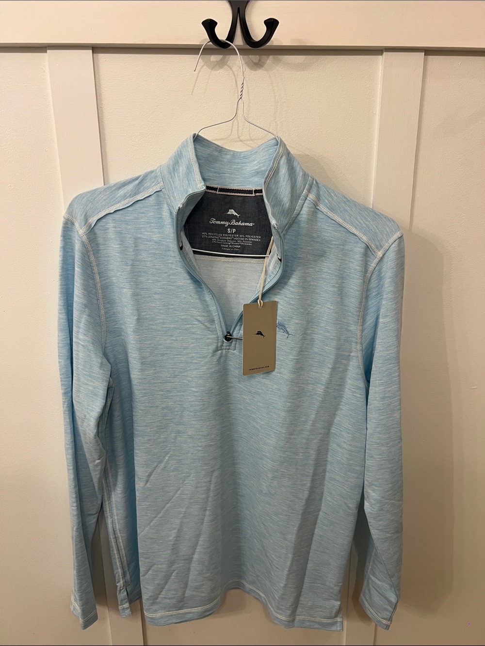Tommy Bahama Sky Blue Half-Zip Pullover